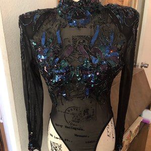 Eletra Casadei Beaded Bodysuit Size M